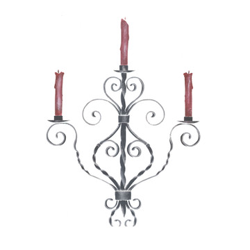 Candelabra Wall Stencil by DeeSigns