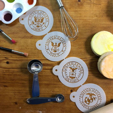 United States Military Seals Cookie Stencil Set