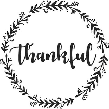 "Thankful - Grateful - Blessed" Sign Stencil- Thankful