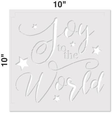 "Joy To The World" Sign Stencil (10 mil plastic)