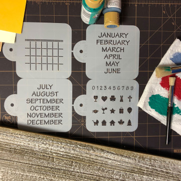 Save the Date Calendar Cookie Stencil Set