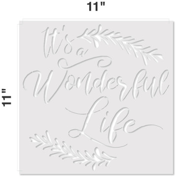 It's A Wonderful Life Stencil (10 mil plastic)