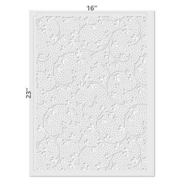 Lacey Garden Vine Wall Stencil - Dimensions