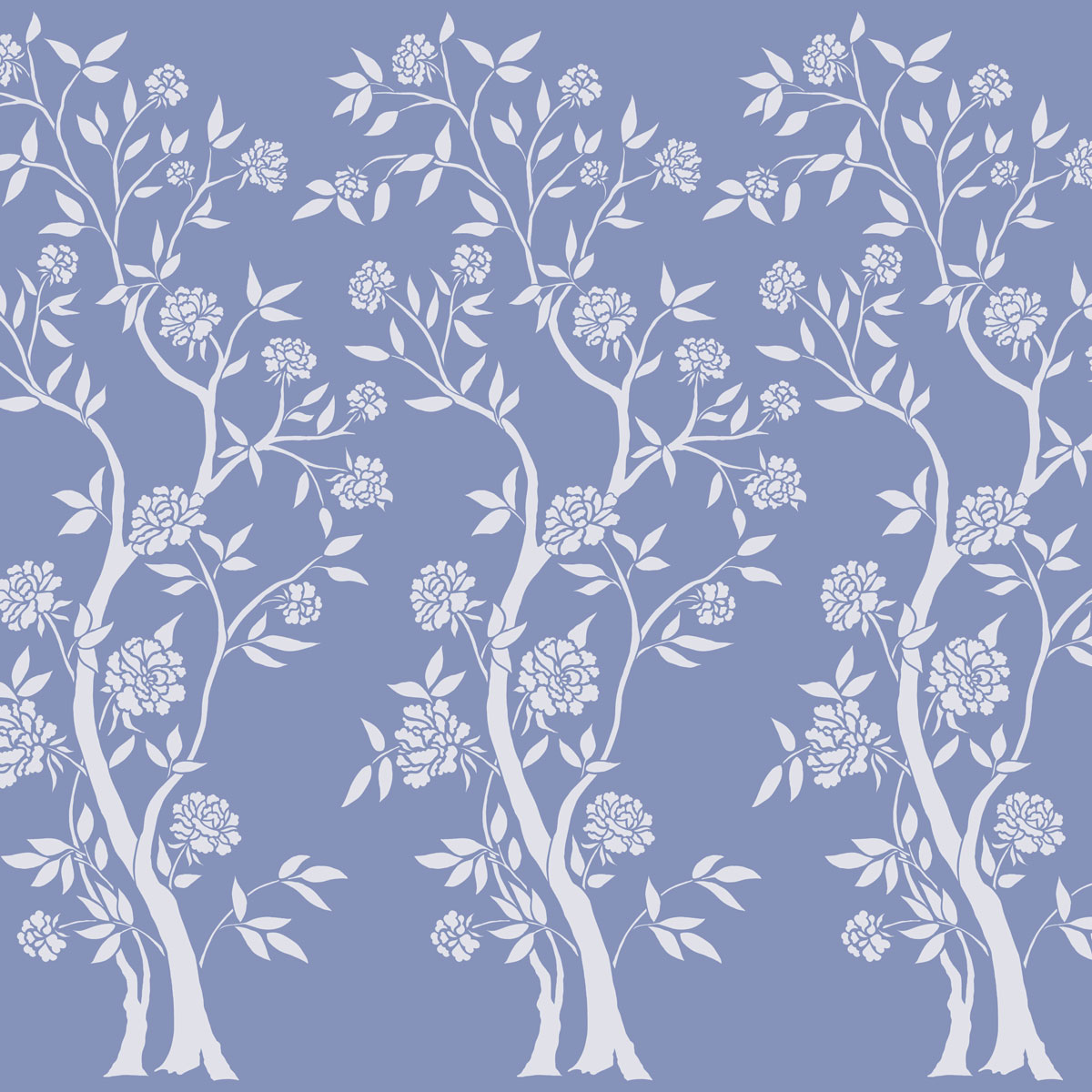 Avian Chinoiserie Wall Mural Stencil - Floral Stencils for Walls