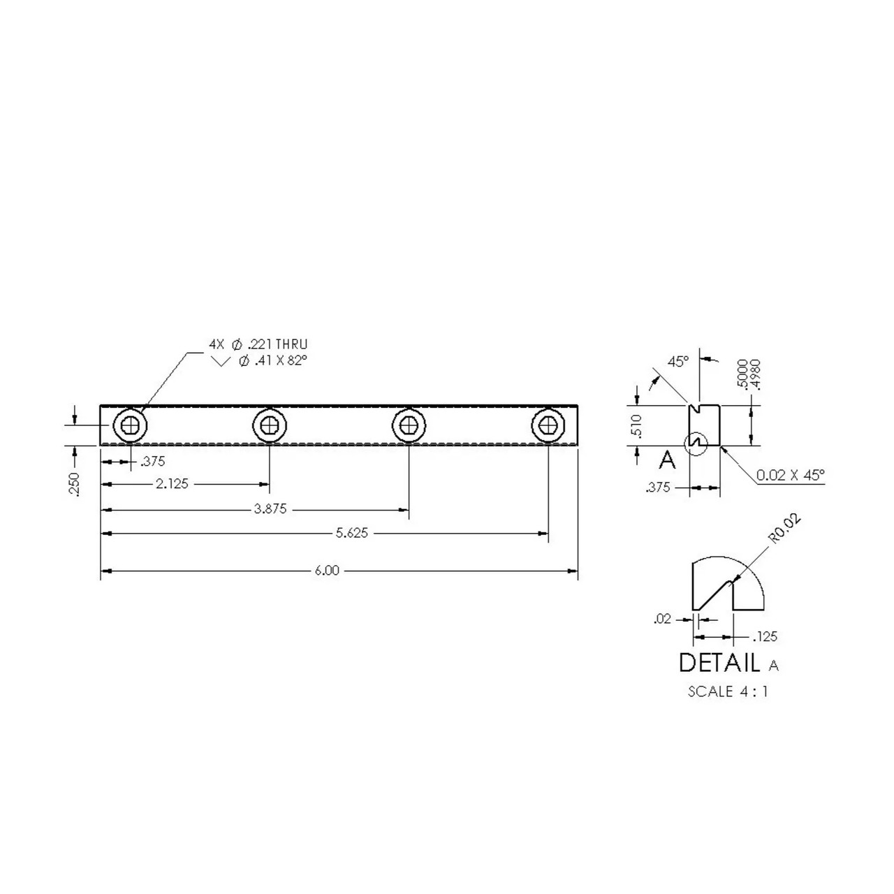 Serrated Locating Rails 6-inch Serrated Fixture Rail 2 PC Set | Grip Workholding