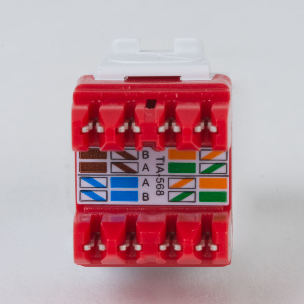 CAT6 RJ45 Keystone Jack for HD Style - White, 400-Pack IC107F6RWH