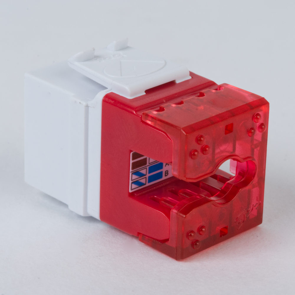 CAT6 RJ45 Keystone Jack for HD Style - White, 400-Pack IC107F6RWH