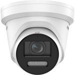 8MP ColorVu Strobe Light and Audible Warning Fixed Turret 2.8mm Lens Network Camera, Built-In two-way audio - White - DS-2CD2387G2-LSU/SL 2.8WH