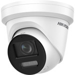 8MP ColorVu Strobe Light and Audible Warning Fixed Turret 2.8mm Lens Network Camera, Built-In two-way audio - White - DS-2CD2387G2-LSU/SL 2.8WH
