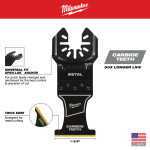 OPEN-LOK™ 1-3/8" Carbide Teeth Metal Multi-Tool Blade - 49-25-1501