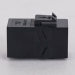 CAT5e RJ45 Keystone Coupler in HD Style - Black, Single - IC107C5EBK
