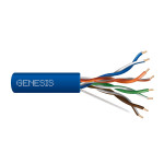 Genesis 23/4 Cat 6 Unshielded (U/UTP) Riser Networking Cable - Reel-in-a-Box, 1000ft, Blue - 63602106