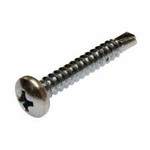 6 X 1/2" Pan Head Phillips Self-Drilling & Tapping Screw No. 2 Point Steel Zinc, 100PK - JTEK10P