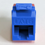 CAT6 RJ45 Keystone Jack for HD Style - Blue, Single IC1078F6BL