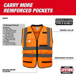 Class 2 High Visibility Orange Performance Safety Vest - S/M (48-73-5051)