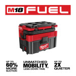 M18 FUEL™ PACKOUT™ 2.5 Gallon Wet/Dry Vacuum - 0970-20