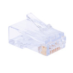 ezEX-RJ45(48) Pass-Through RJ45 Connectors, CAT6A Unshielded - 50pcs in Clamshell - 100029C