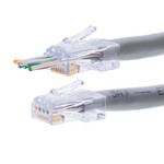 ezEX-RJ45(48) Pass-Through RJ45 Connectors, CAT6A Unshielded - 50pcs in Clamshell - 100029C