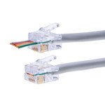 EZ-RJ12/11 Pass-Through RJ12/RJ11 Connectors - 100pcs in Box - 100026B