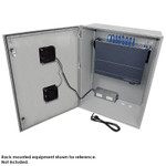 32x24x12 19" Wide 4U Vertical Rack Vented Fiberglass Weatherproof NEMA Enclosure with Dual Cooling Fans - NFC322412VFA1C-RV4U