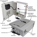 14x12x6 Fiberglass WiFi Weatherproof Vented NEMA Enclosure with No-Drill PVC - NF141206VMFA1C-DF
