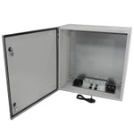 Steel Weatherproof NEMA Enclosure with Dual Cooling Fans - NS242412VFA1C