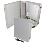 14x12x6 Fiberglass Weatherproof NEMA Enclosure with Aluminum Mounting Plate - NF141206A1C