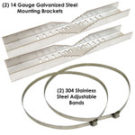 Heavy Duty Galvanized Steel Pole Mount Kit - NMHS-500-16