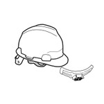 Yellow Hard Hat with Adjustable Ratchet Suspension - H0402-Y
