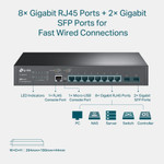 Managed Switch w/8 RJ45 Port/2 SFP Slots - TL-SG3210