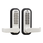Double Combination Lever Lock with Passage - White (2835DC-WH)