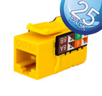 CAT5E DataGrade KeystoneJack Yellow 25 Pack - 351-V2611/YL/25