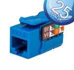 CAT6 DataGrade Keystone Jack Blue, 25 Pack - 352-V2703/BL/25