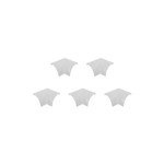 1/4 inch Round PVC Raceway Clip-Over External Corner, White, 5-Pack - US/FLEB22QSW-5PK
