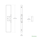Surface Mounted Electric Strike, Latchbolt Strike Monitor, Satin Stainless Steel - 9400-630-LBSM