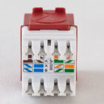CAT6A RJ45 Keystone Jack for HD Style - Red, Single IC1078GARD