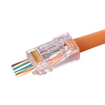 Cat6/6a Unshielded Pass-Through RJ45 Modular Plugs 100pc - S45-1700
