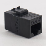 CAT6A RJ45 Keystone Coupler for HD Style - Black, Single IC107C6ABK
