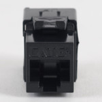 CAT6A RJ45 Keystone Jack for HD Style - Black, 25-Pack IC107GACBK