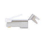 10G RJ45 CAT6A Modular Plug, 8P8C, Shielded with External Ground, Round Solid Cable - 100pcs in Bulk Bag - 106190