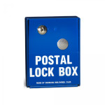 Postal Lock Box with Built-In Micro-Switch for Gate Door Activation, 14-Gauge Steel-Blue - 1402-080