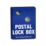 Postal Lock Box with Built-In Micro-Switch for Gate Door Activation, 14-Gauge Steel-Blue - 1402-080