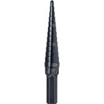13-Step Drill Bit, 3/8-Inch Hex, Double Straight Flute, 1/8-Inch to 1/2-Inch - KTSB01