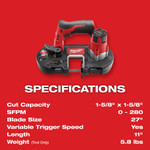 M12™ Cordless Sub-Compact Band Saw Kit - 2429-21XC