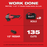 M18 FUEL™ 4-1/2in / 5in Grinder Paddle Switch, No-Lock Kit - 2880-22