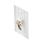 High-Impact Telephone 4C Wall Plate, Gold-Plated Contacts, White - 300-204WH