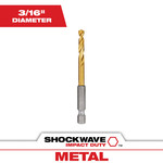 3/16" SHOCKWAVE™ Impact Duty RED HELIX™ Titanium Drill Bit - 48-89-4609