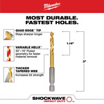3/16" SHOCKWAVE™ Impact Duty RED HELIX™ Titanium Drill Bit - 48-89-4609