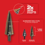 Cobalt Step Drill Bit #4 (3/16-7/8") - 48-89-9284