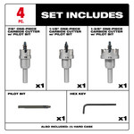 One-Piece Carbide Hole Cutter Set - 4PC - 49-22-8610